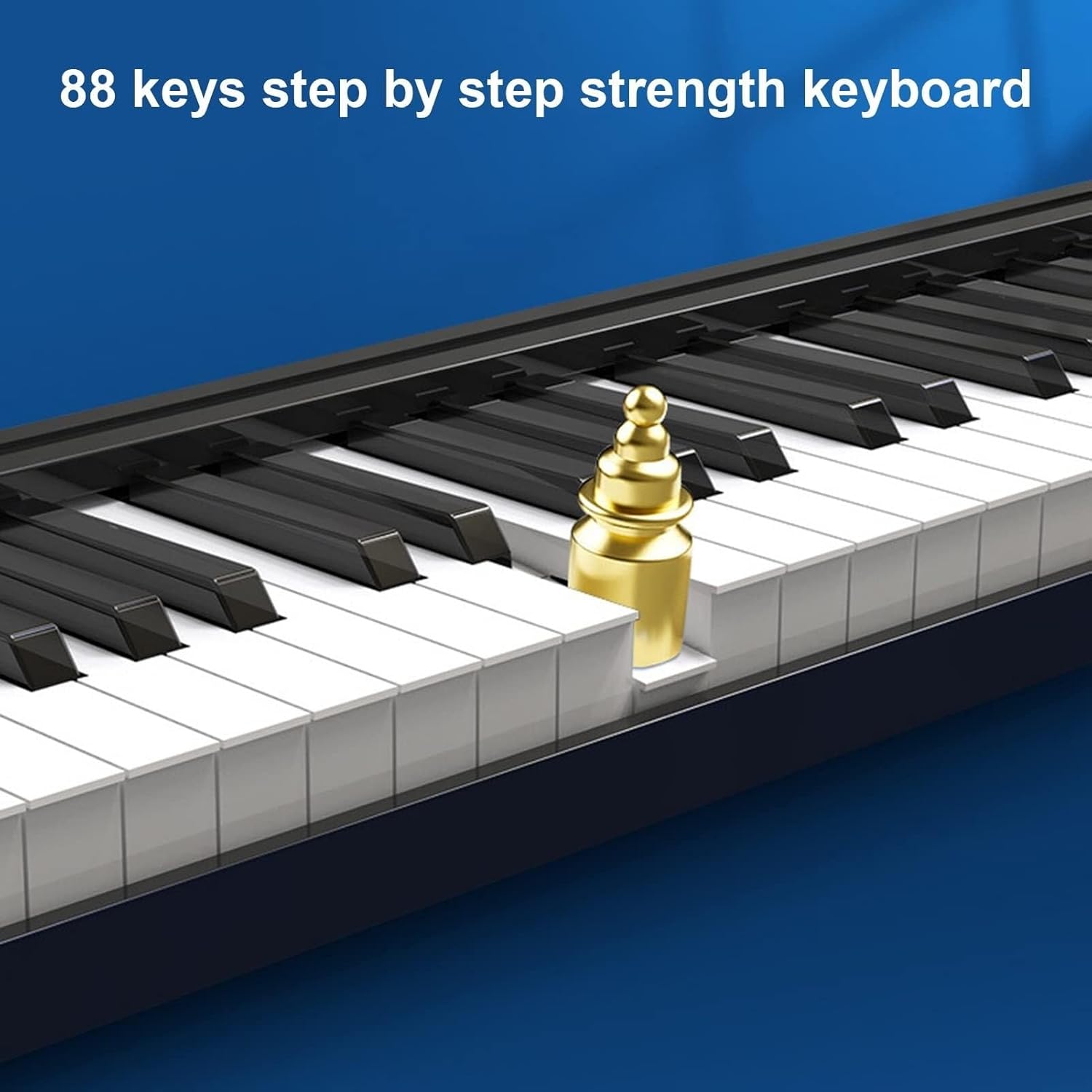 88-Key Digital Keyboard Piano, Semi-Weighted Keys, Built-in Speaker, Rechargeable Battery, Bluetooth & MIDI Connection for Beginners