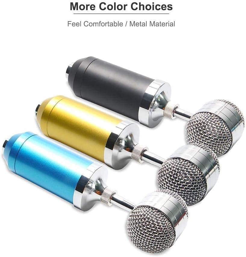 Microphone Condenser Microphone Set, Recording Microphone Microphone Set for Chatting and Singing, Blue