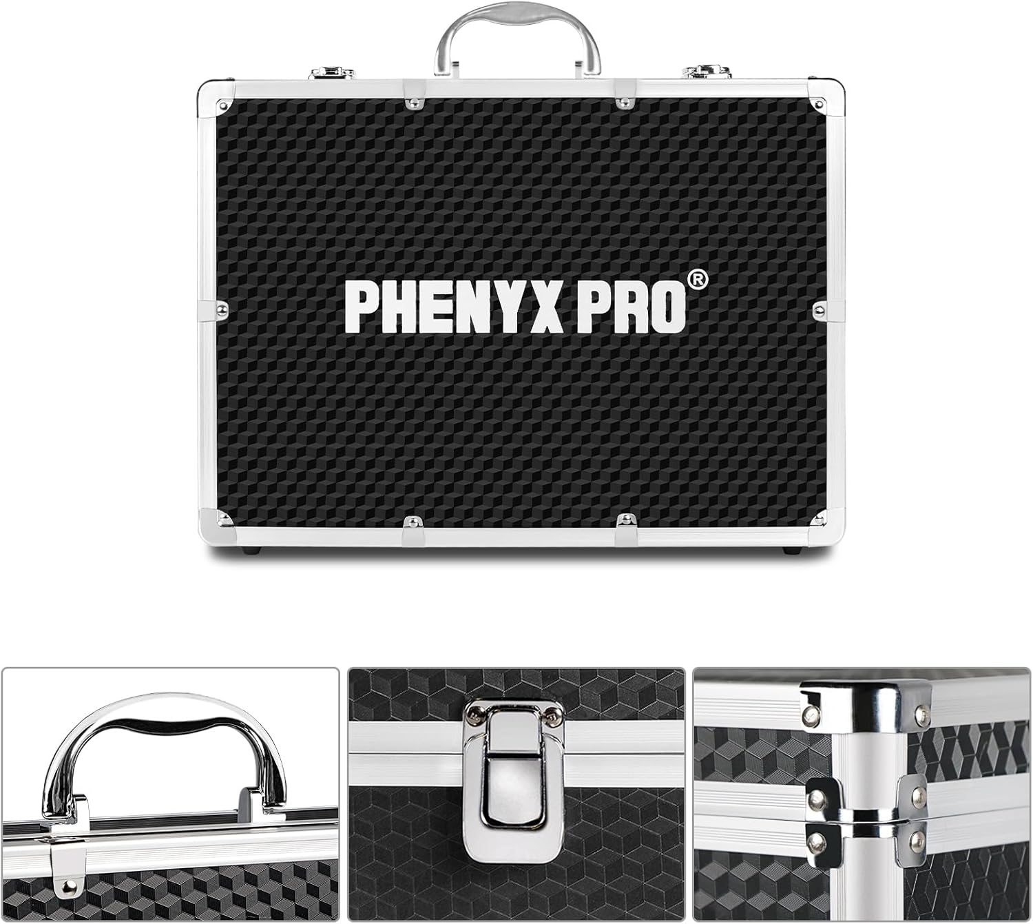 Phenyx Pro Wireless Microphone System, Dual Mic Set with Handheld/Bodypack/Lapel Mics,2x100 UHF Channels,328ft Range PTU-71-1H1B Bundle with The Medium Size Carrying Case