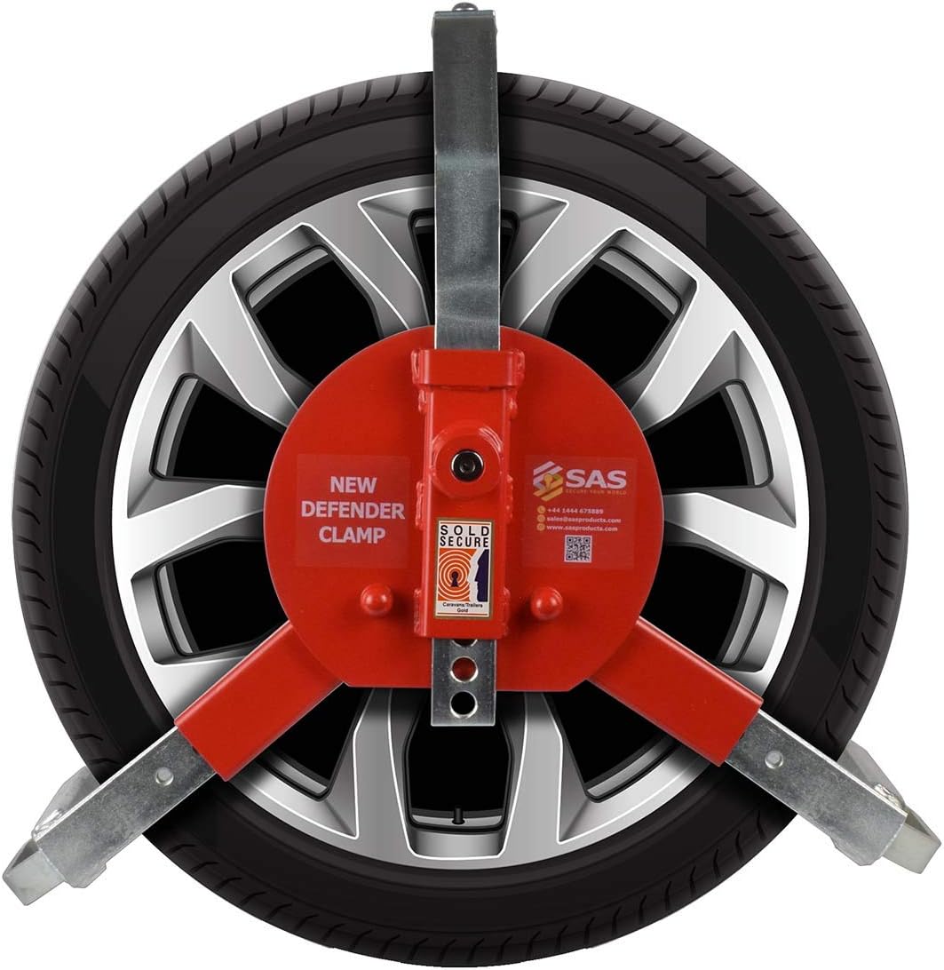 New Defender Antitheft Product, Wheel Clamp for Motorhomes or Caravans Steel & Alloy Wheels