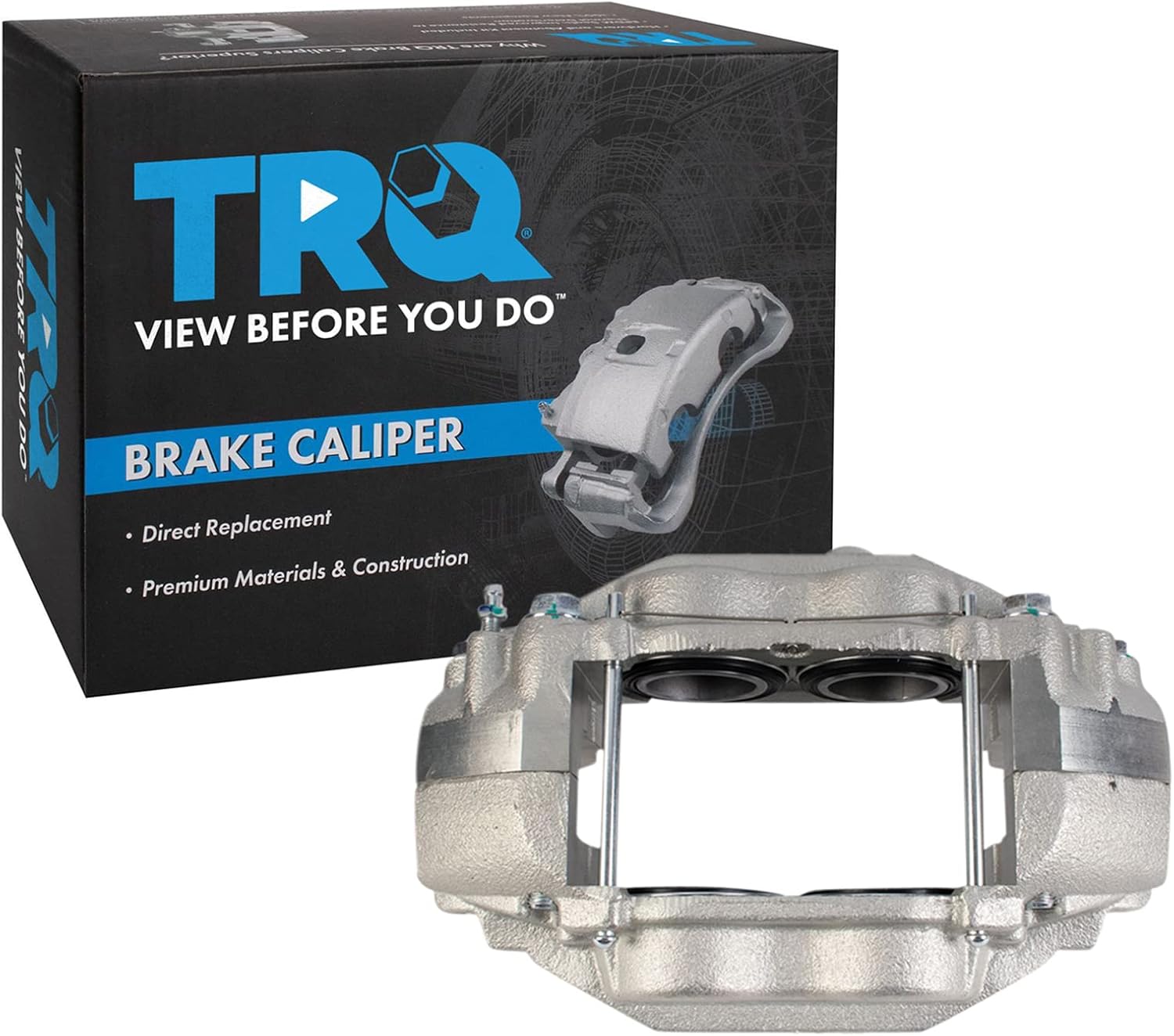 TRQ Front Left Brake Caliper w/Bracket Drivers Side Compatible with 2016-2022 Toyota Sequoia 2016-2021 Tundra