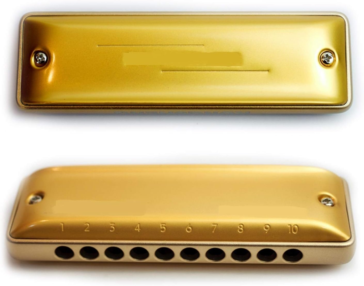 SUOFEILAIMU Golden Aluminum Comb Harmonica Musical Instrument (Color : Paddy E)