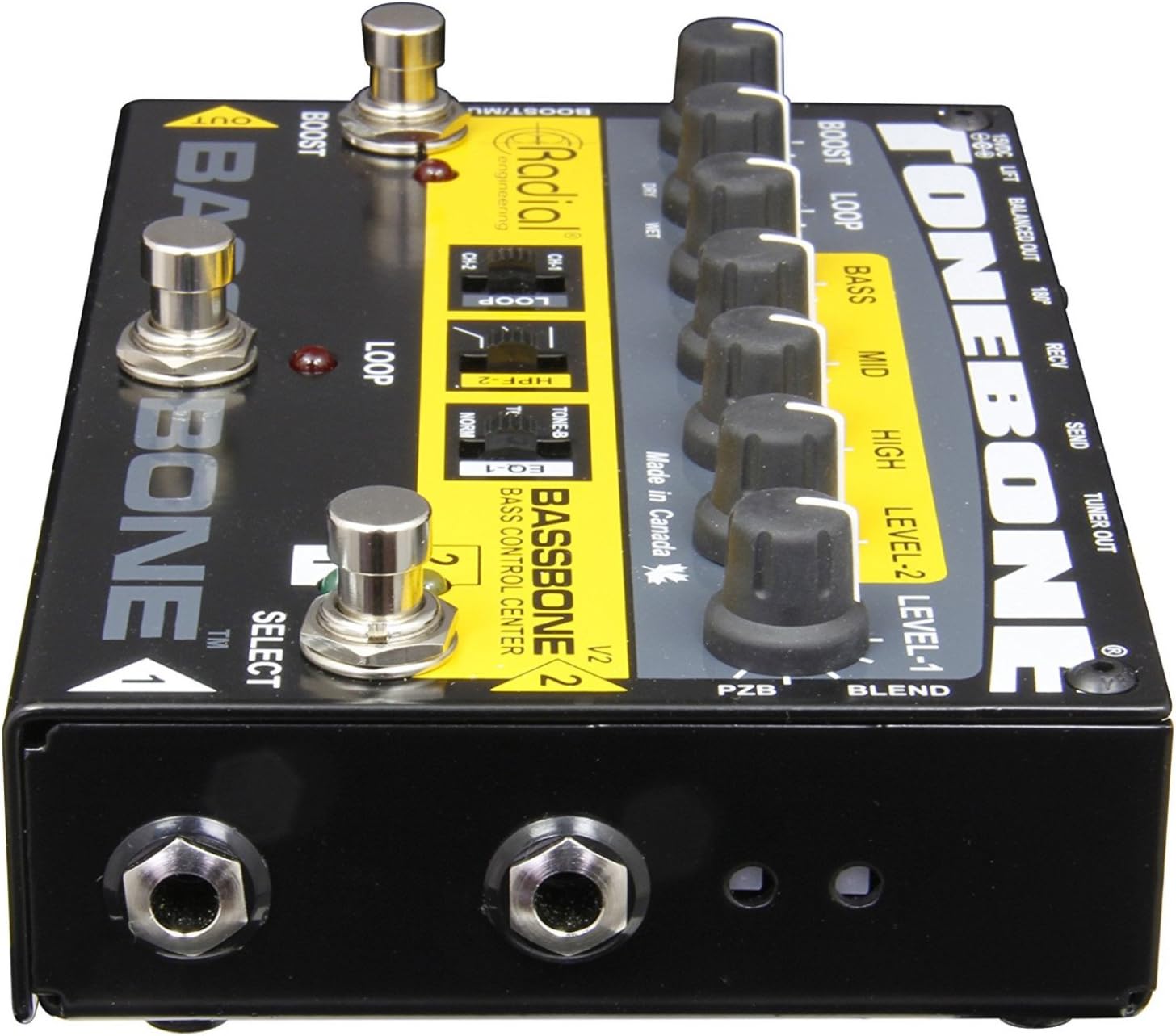 Radial Bassbone V2 Bass preamp, dual input with EQ, power boost, FX loop & built