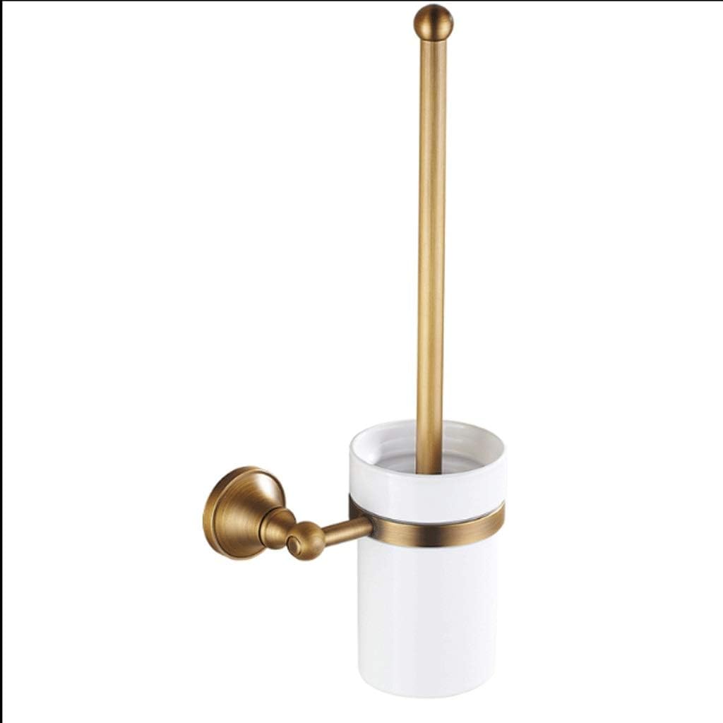 Antique Copper Toilet Brush Holder Vented Toilet Bathroom Cleaning Tool Set Home Cleaner with Base