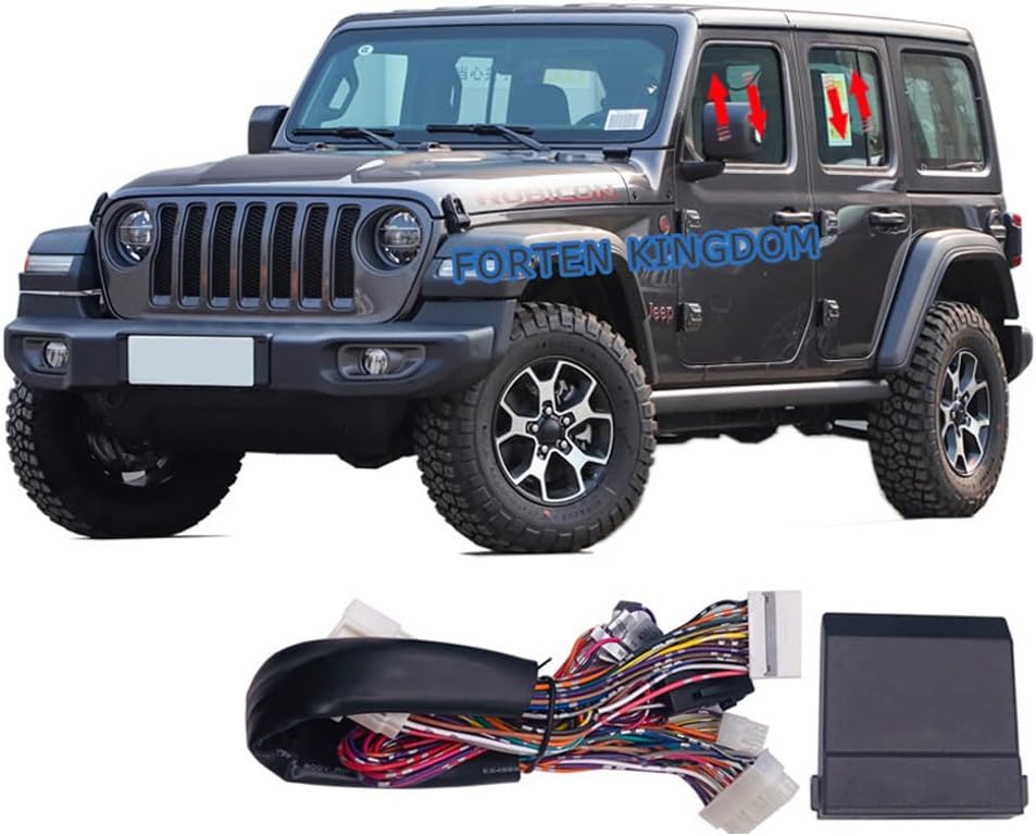 Car Auto Remote Window Power Lift Close Open Roll Up Down System Module Device Kit for Jeep Wrangler 2018-2022 Accessories (2 AUTO)