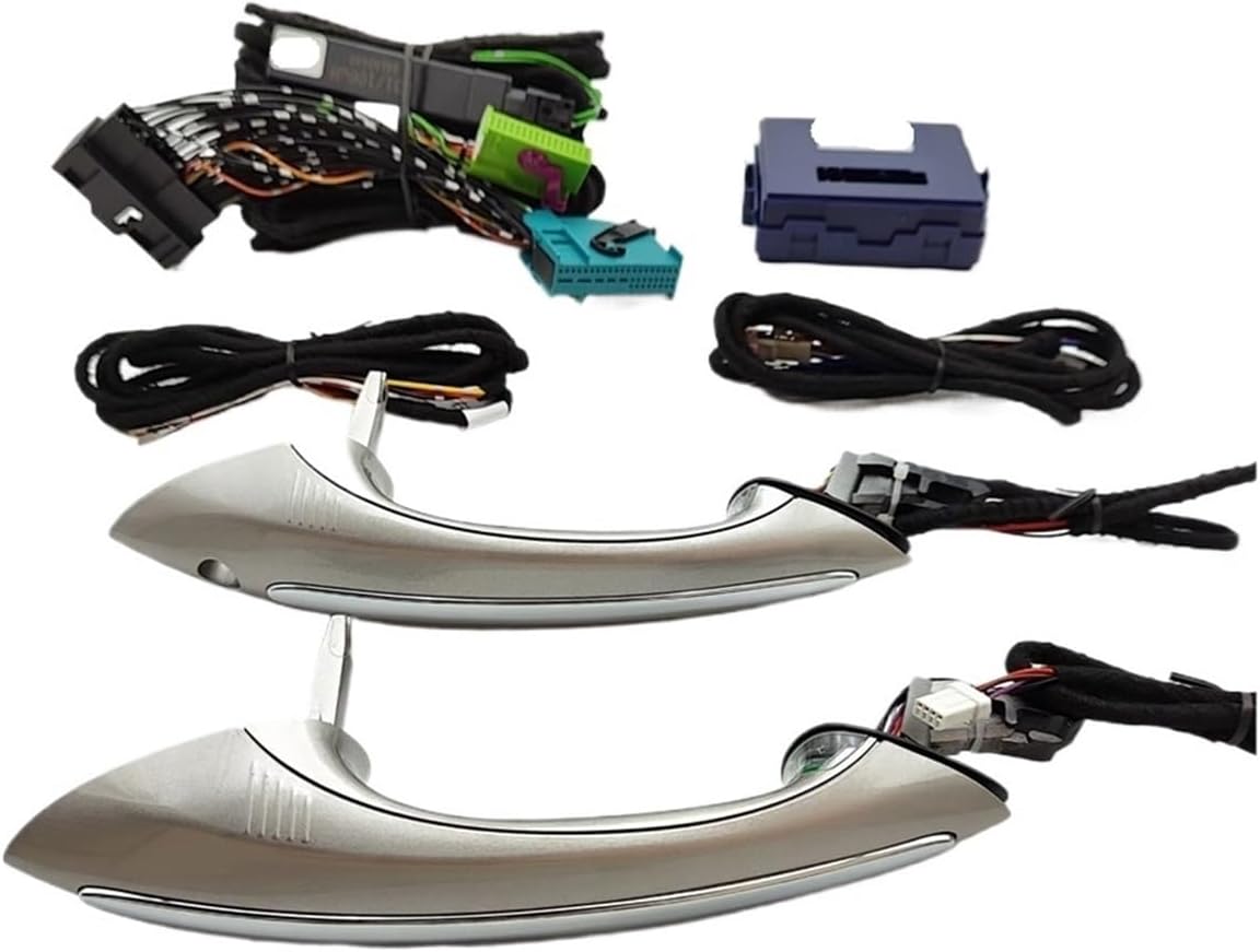 Keyless Entry System Compatible for BMW F18 F07 F02 F01 F10 Original Remote Key with 2 Car Handle Comfort Access 3 Color to Choose(Black 475)