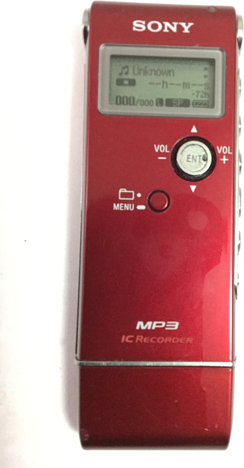 Sony ICDUX70RED Digital Voice Recorder MP3 Stereo Recording and Playback