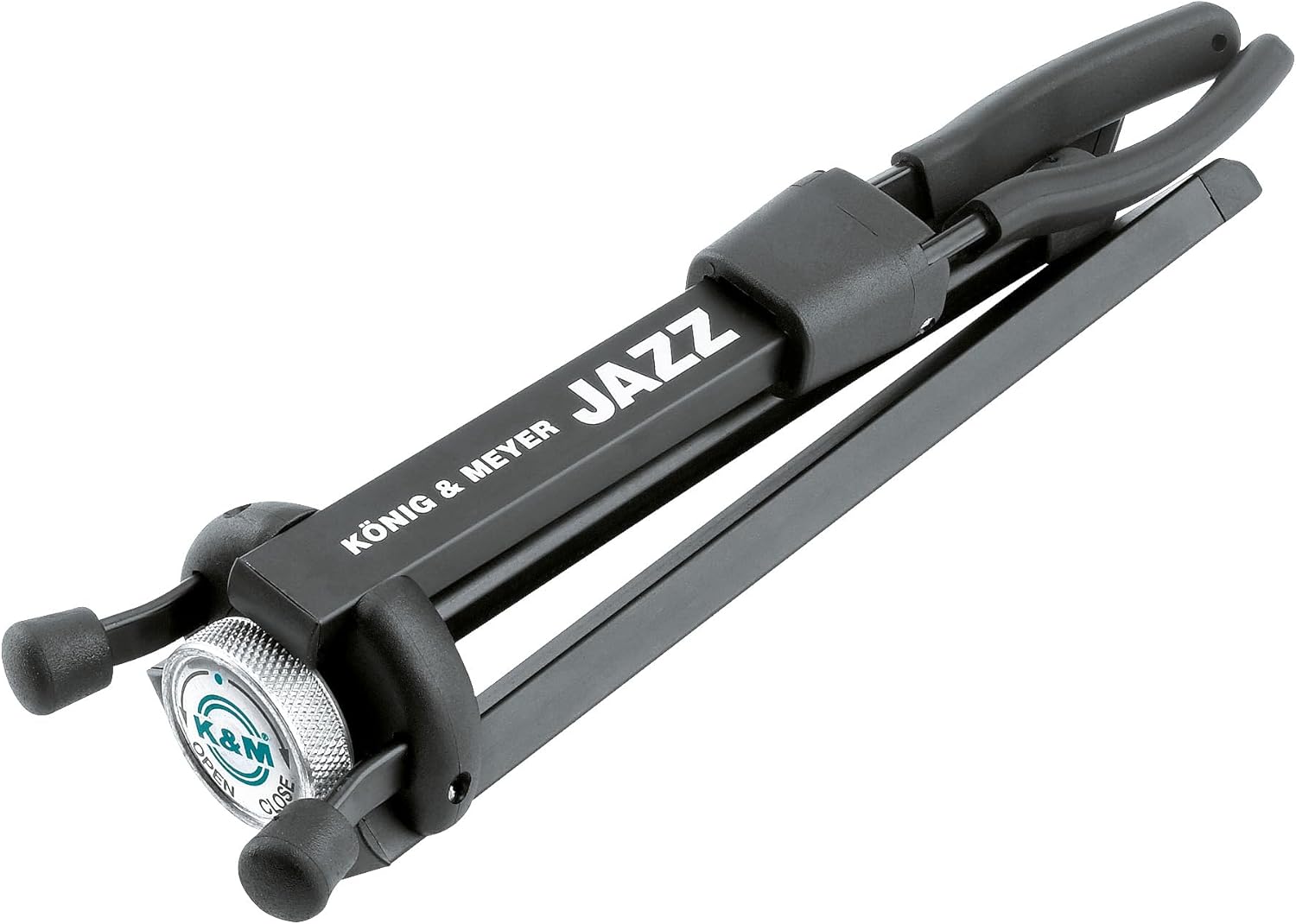 K&M König & Meyer Jazz Saxophone In-Bell Tripod 3 Leg Stand 14330.000.55 | Professional Grade for all Musicians | Lightweight & Compact | Stable Secure Eb Alto Base | Made in Germany Black