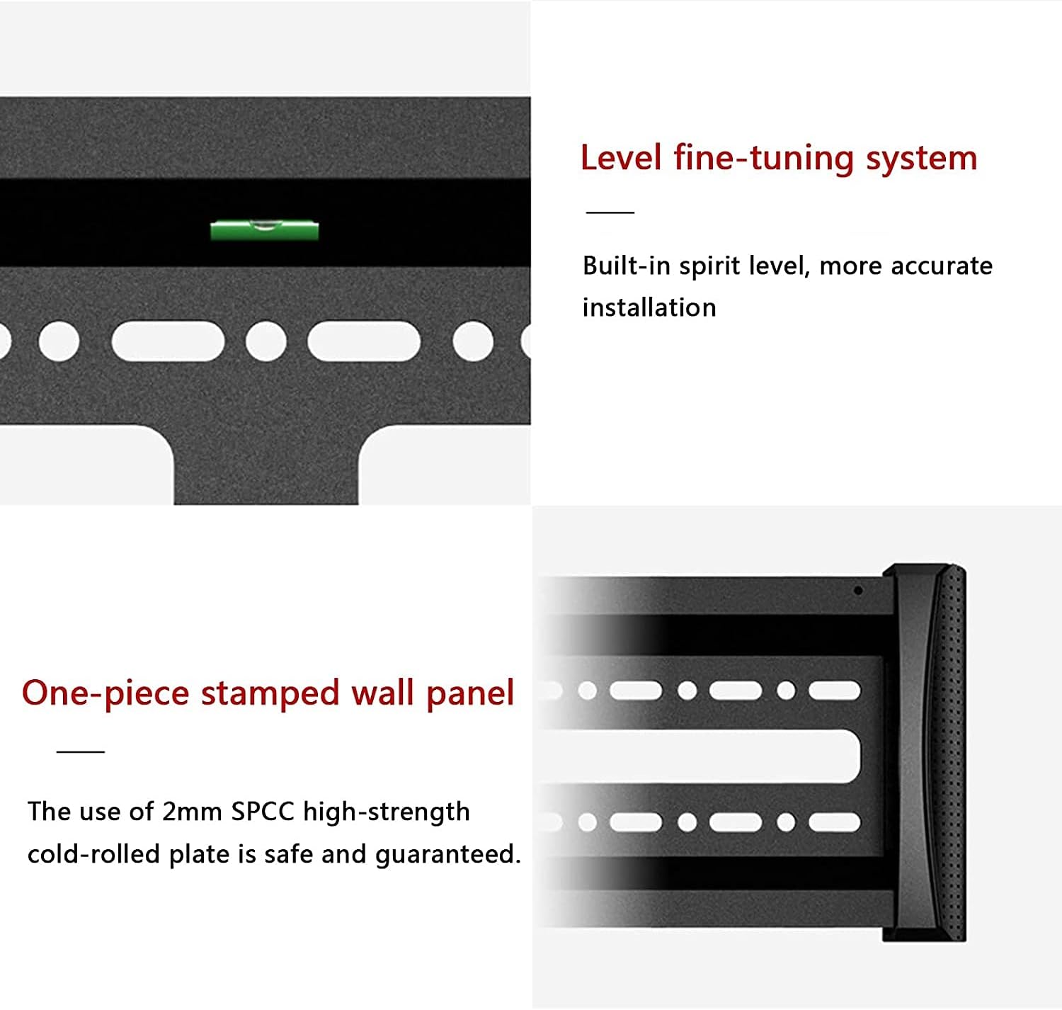 Fixed TV Wall Mount for 32-55 Inch TVs - Ultra Slim Bracket, Max 400x400mm, Load-Bearing up to 36kg, Compatible with LED, LCD, OLED, and Plasma TVs.