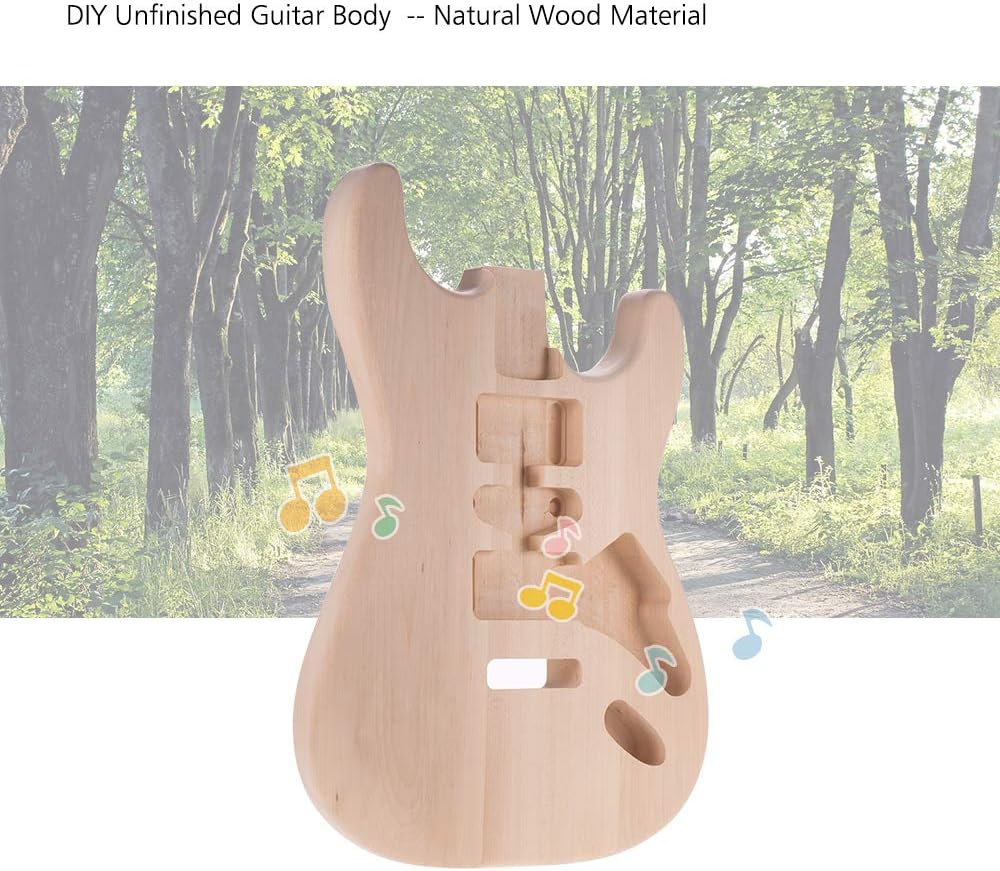 ST01-DT Unfinished Handcrafted Guitar Body Basswood Electric Guitar Body Guitar Barrel Replaent Parts