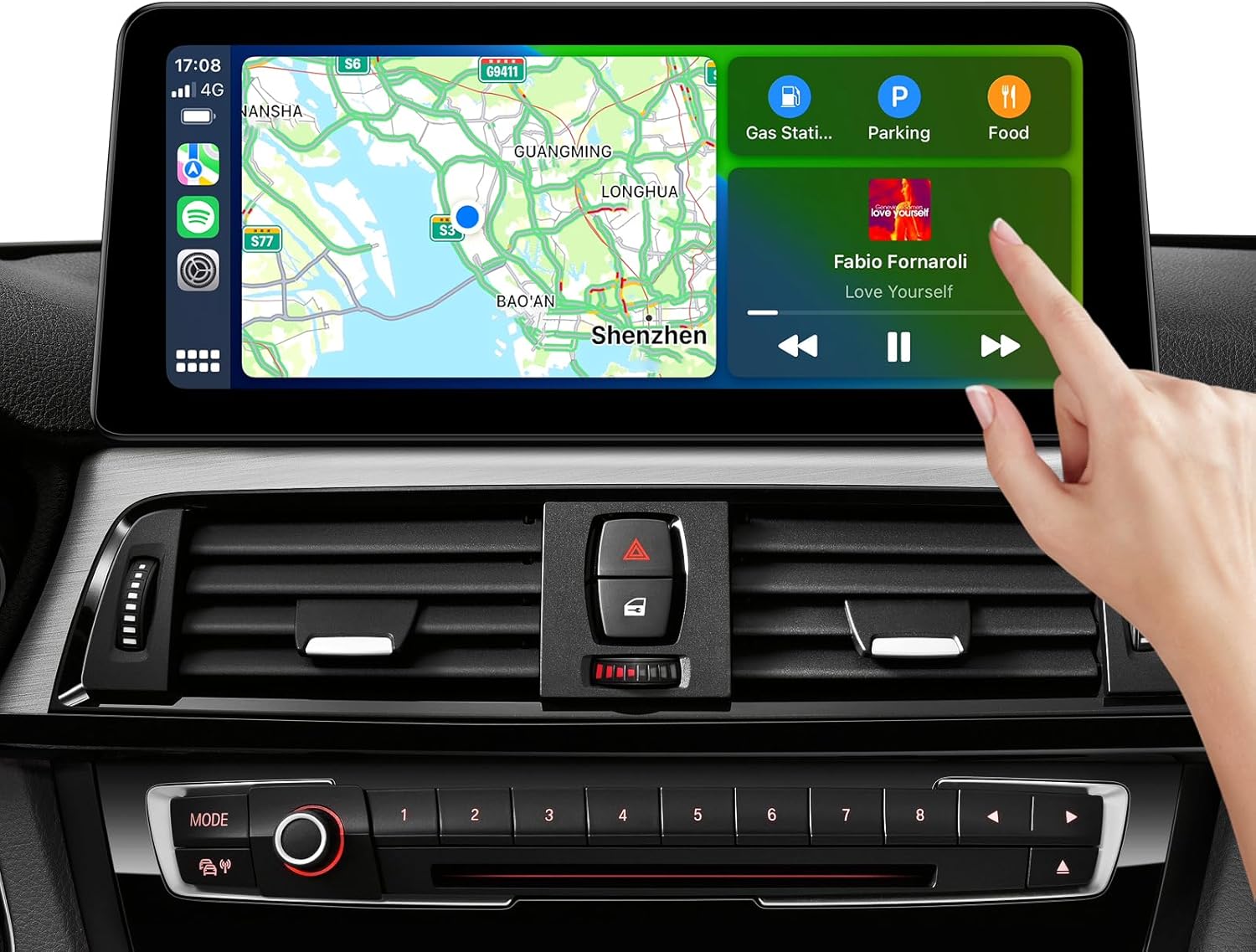 12.3-inch Car Stereo for BMW 3/4 Series F30 F31 F34 F35 F32 F33 F36 (2013-2016) with NBT System, Android Auto Wireless CarPlay Bluetooth Touch Screen Upgrade Factory Radio (12.3