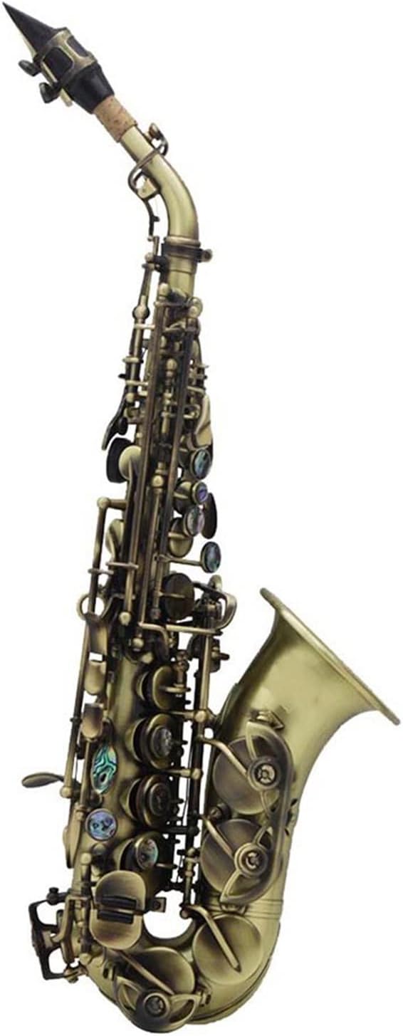 KESHUO Vintage Style Bb Saxophone Sax Brass Material Woodwind Instrument with Case Gloves Cleaning Cloth Brush Sax Strap Mouthp Brass Sax Beginners Kit