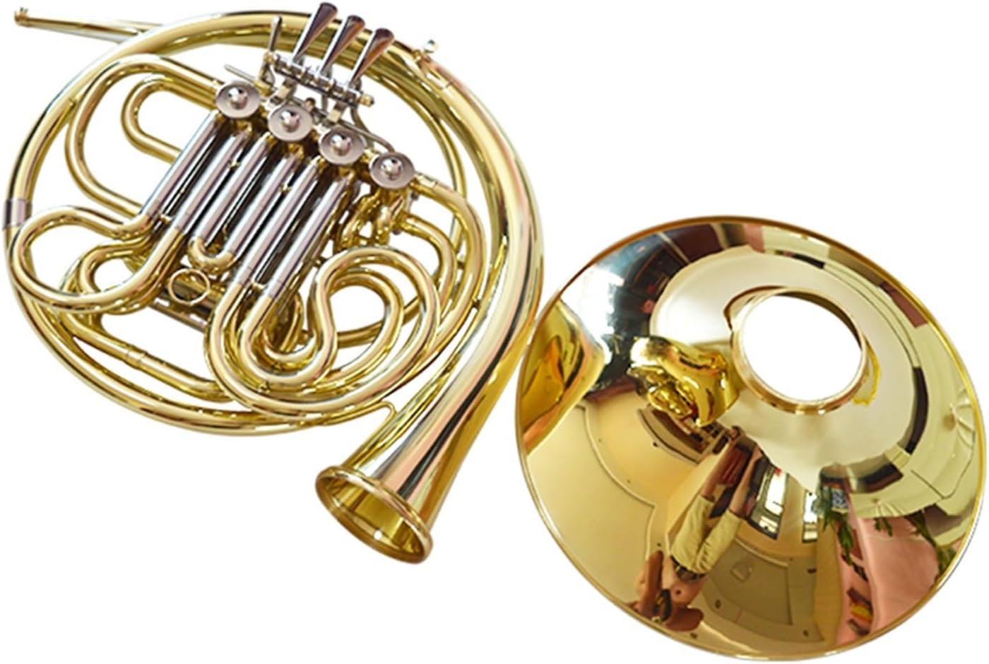 Brass French Horn Double French Horn B Flat F Key White Copper Vario For Beginners And Professional Performance