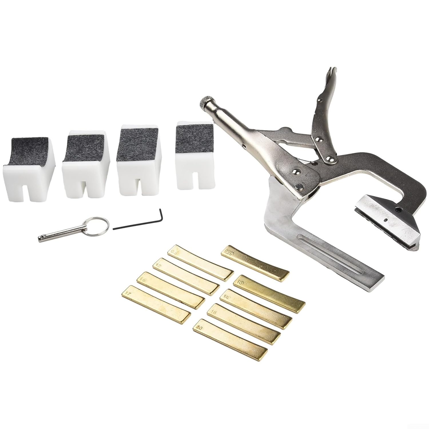 Handheld Fret Tool for Accurate Fret Installation with 9 Brass Inserts - Professional Guitar and Bass Fret Pressing Tool(Fret Press with 9 Radius Inserts)