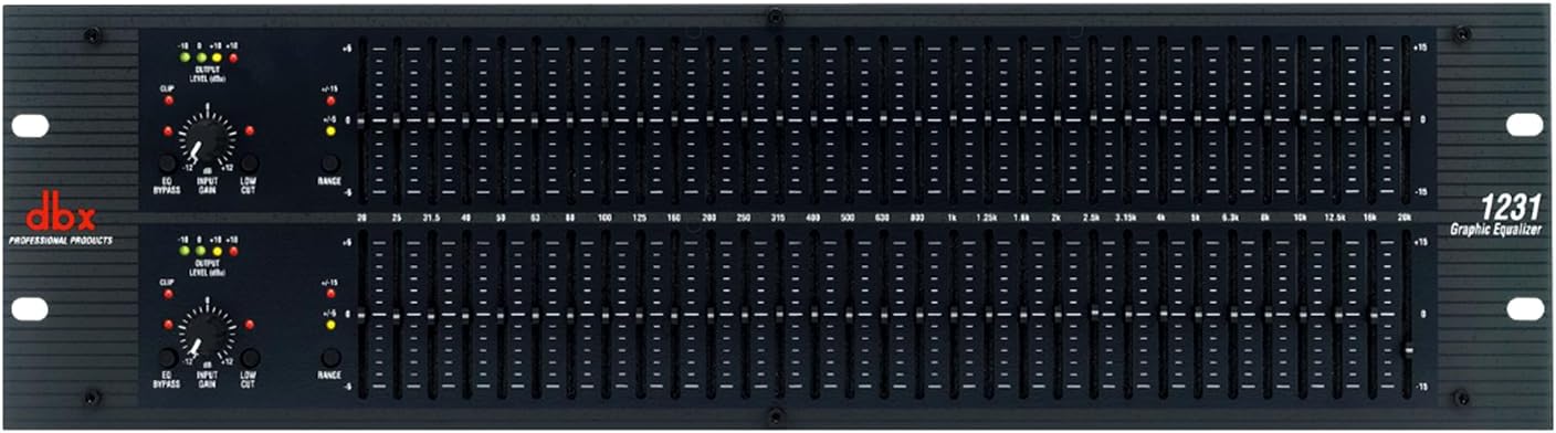 dbx 1231 Dual-Channel, 31-Band Graphic Equalizer, Black