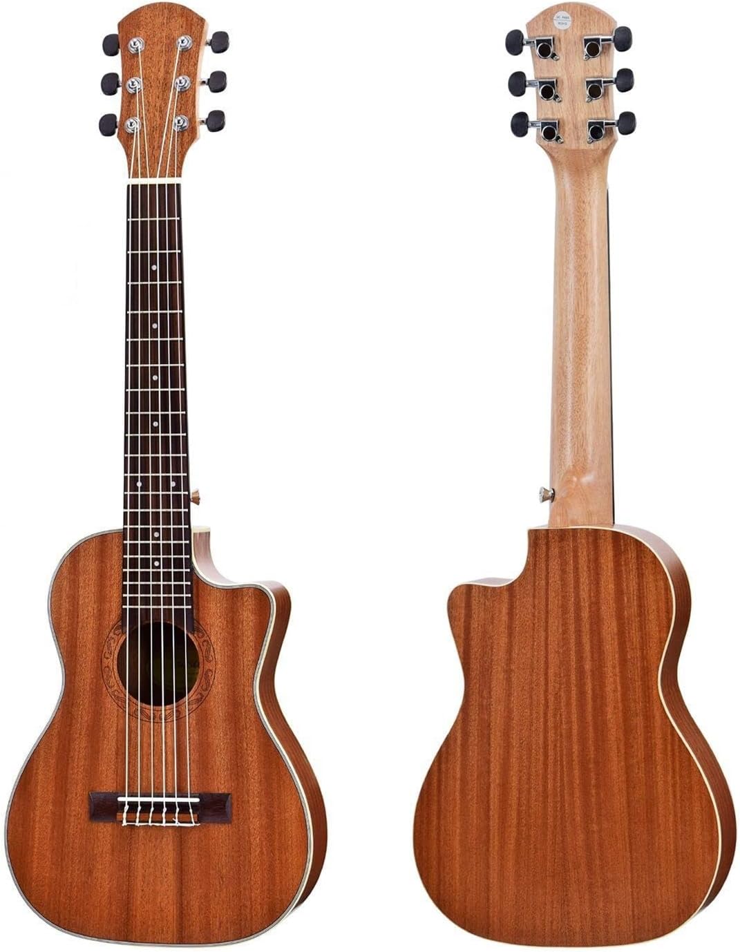 ZZZYW 30 Inches Mini Electric Guitarlele Baritone Acoustic Guitars 6 Strings Ukulele Travel Guitar (Color : Ordinary guitalele, Size : 30 in Baritone)