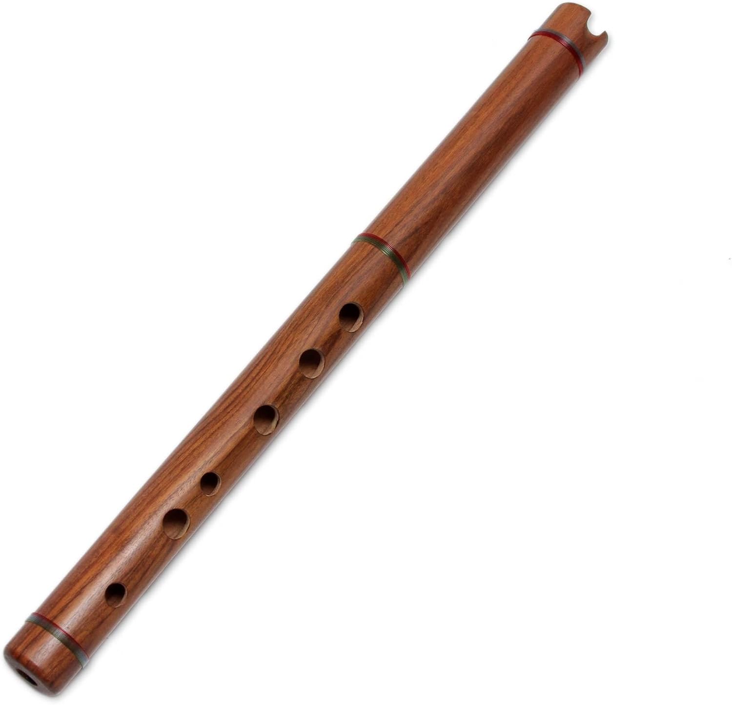 NOVICA Decorative Wood Traditional Peruvian Quena Flute, Brown, 'Jacaranda'