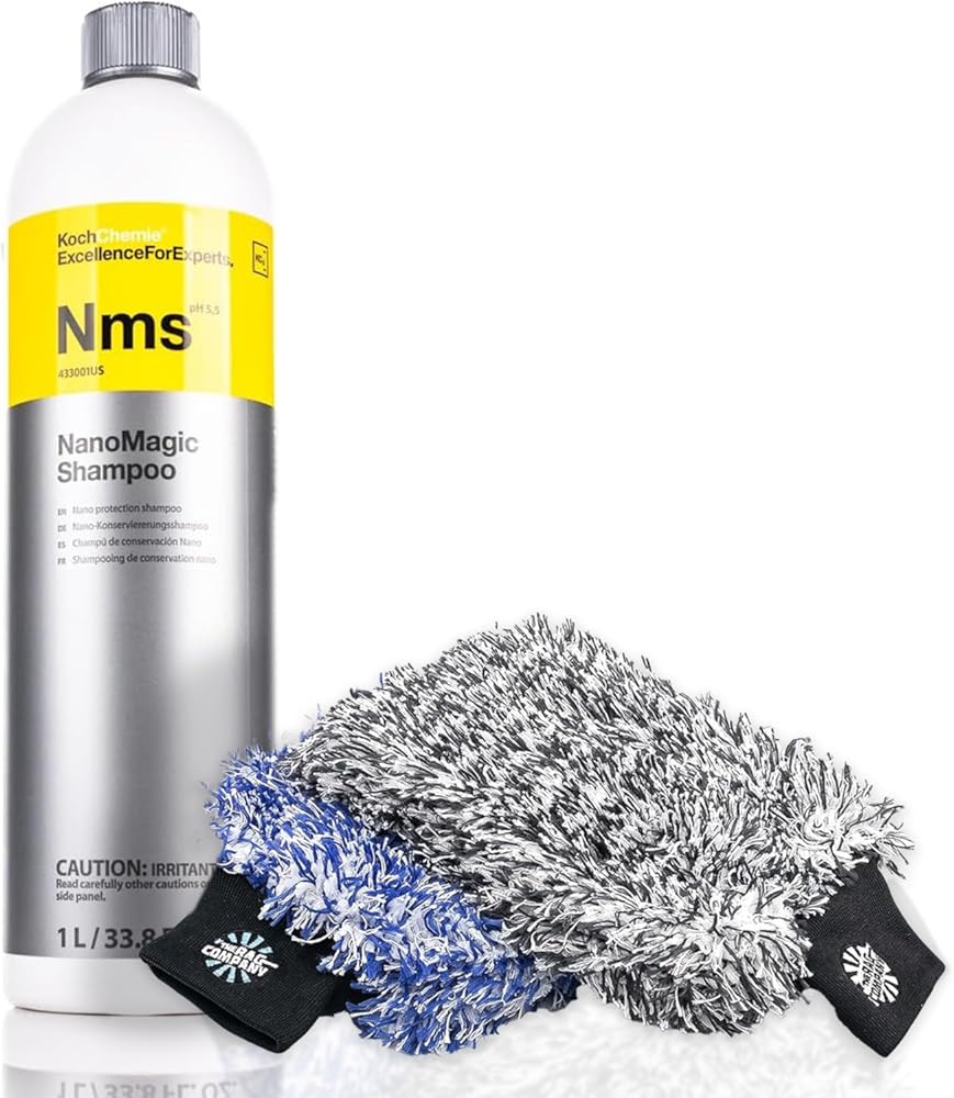 KOCHCHEMIE NanoMagic Shampoo & The Rag Company Cyclone Wash Mitts Bundle