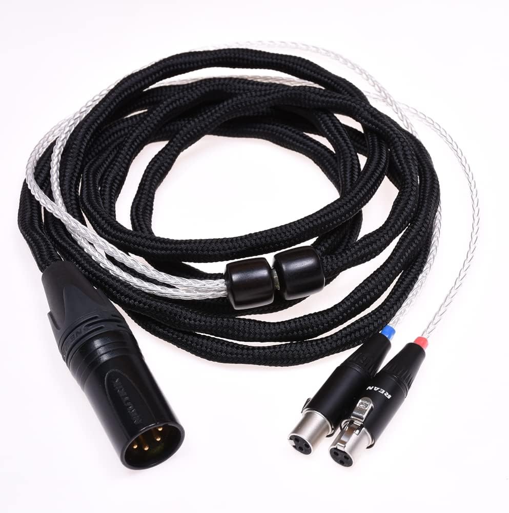 16 Cores Silver Plated Cable for Abyss ab-1266 Headphone (4ft, 4Pin XLR Balanced)