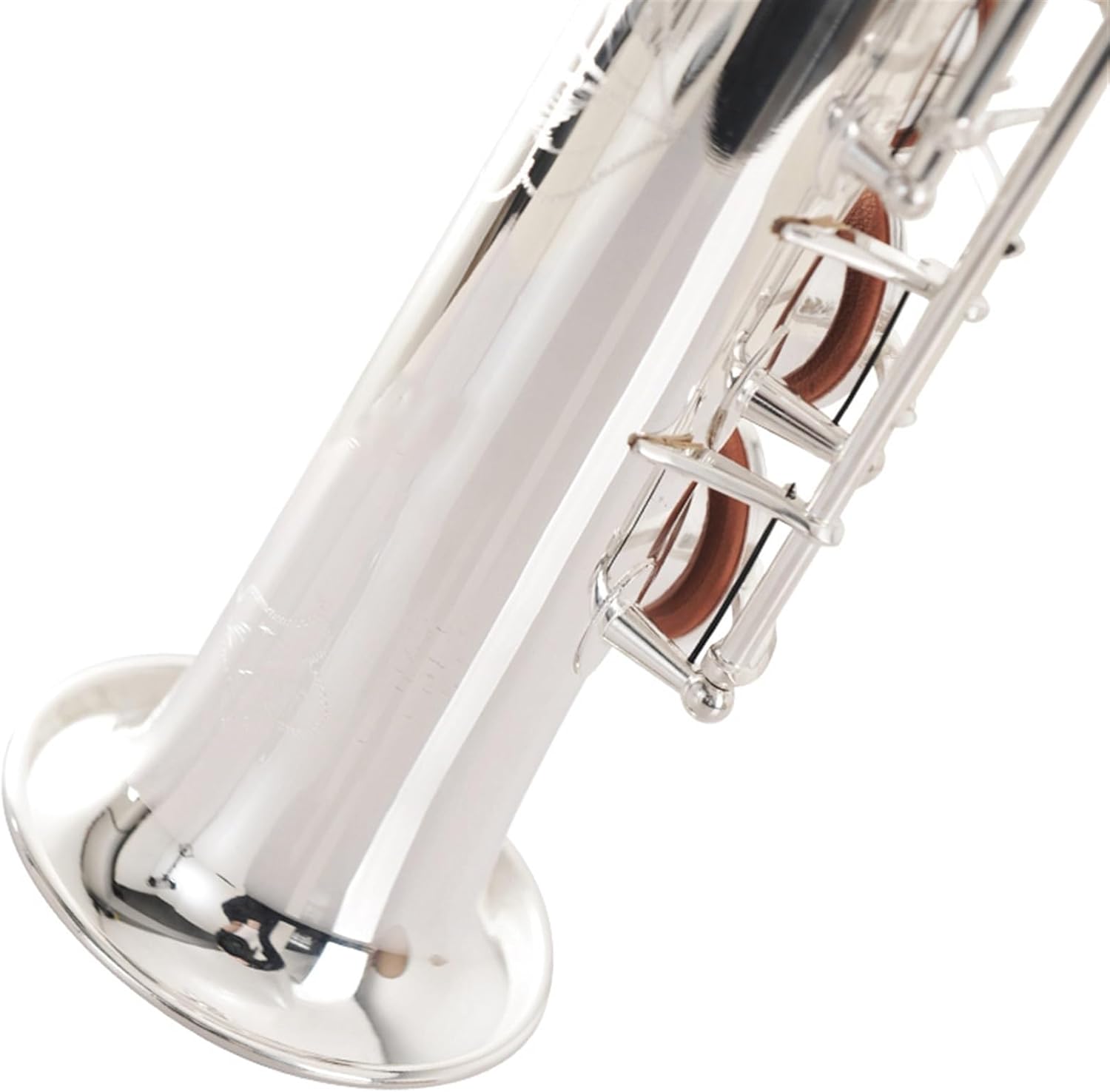 Treble Saxophone Integrated Wind Instrument B Flat Saxophone Beginner Grade Silver-plated Body Integrated Pipe
