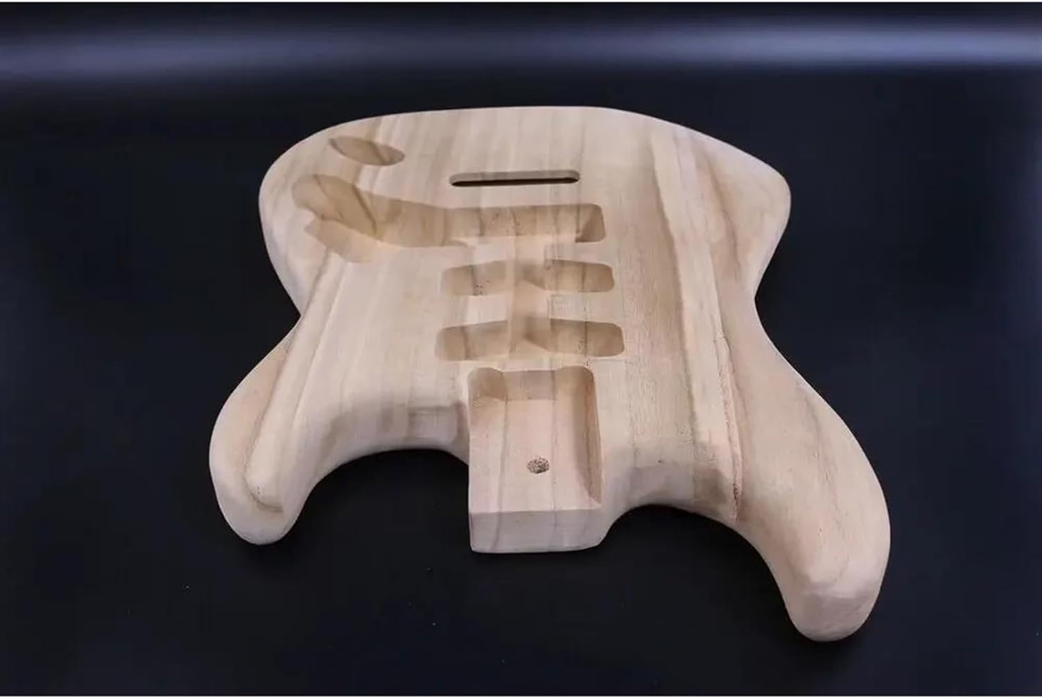 Guitar Body Guitar Replacement Parts Electric Guitar Body Paulownia Wood SSH Unfinished Guitar Bodies Drilled For DIY Guitar Amateur