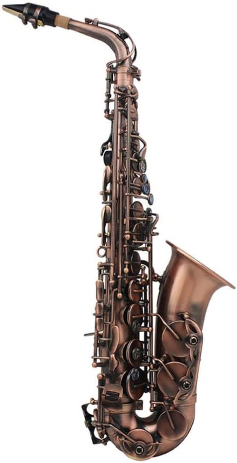 EB Alto Saxophone Woodwind Instrument Black Nickel with Case Beginner Saxophone (Color : 2)