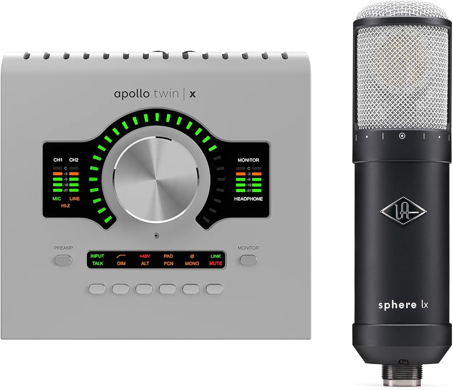 Universal Audio Apollo Twin X Quad Gen 2 Studio Thunderbolt 3 Audio Interface + Sphere LX Modeling Microphone Bundle