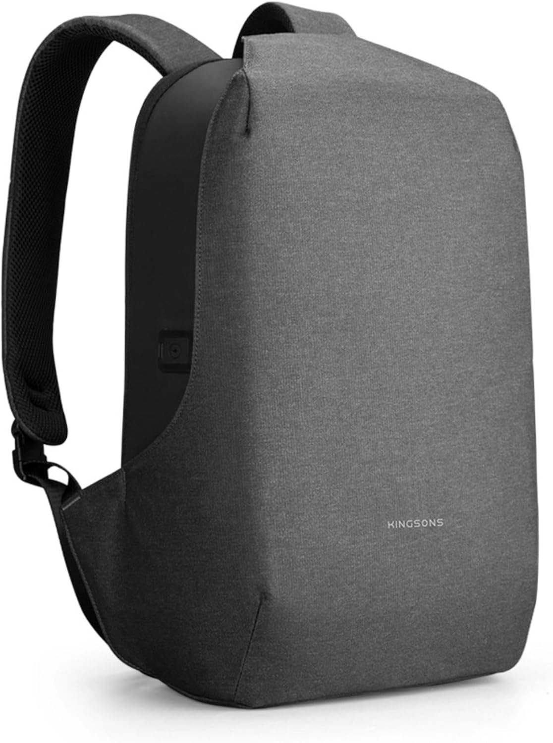 Kingsons Anti-Theft Laptop Backpack-TSA Lock Travel Slim Backpack with USB Charging,Waterproof Polyester Fits 15.6 Inch Laptop for Men Business Office Commuting Hiking Work Black