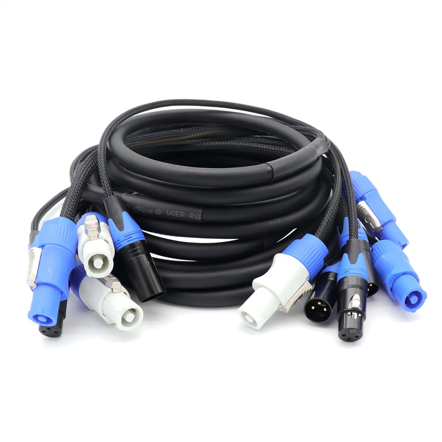 CON/XLR Power and Audio Combo Cable – XLR Male to Female for Stage Lighting Power in/Out(5m)