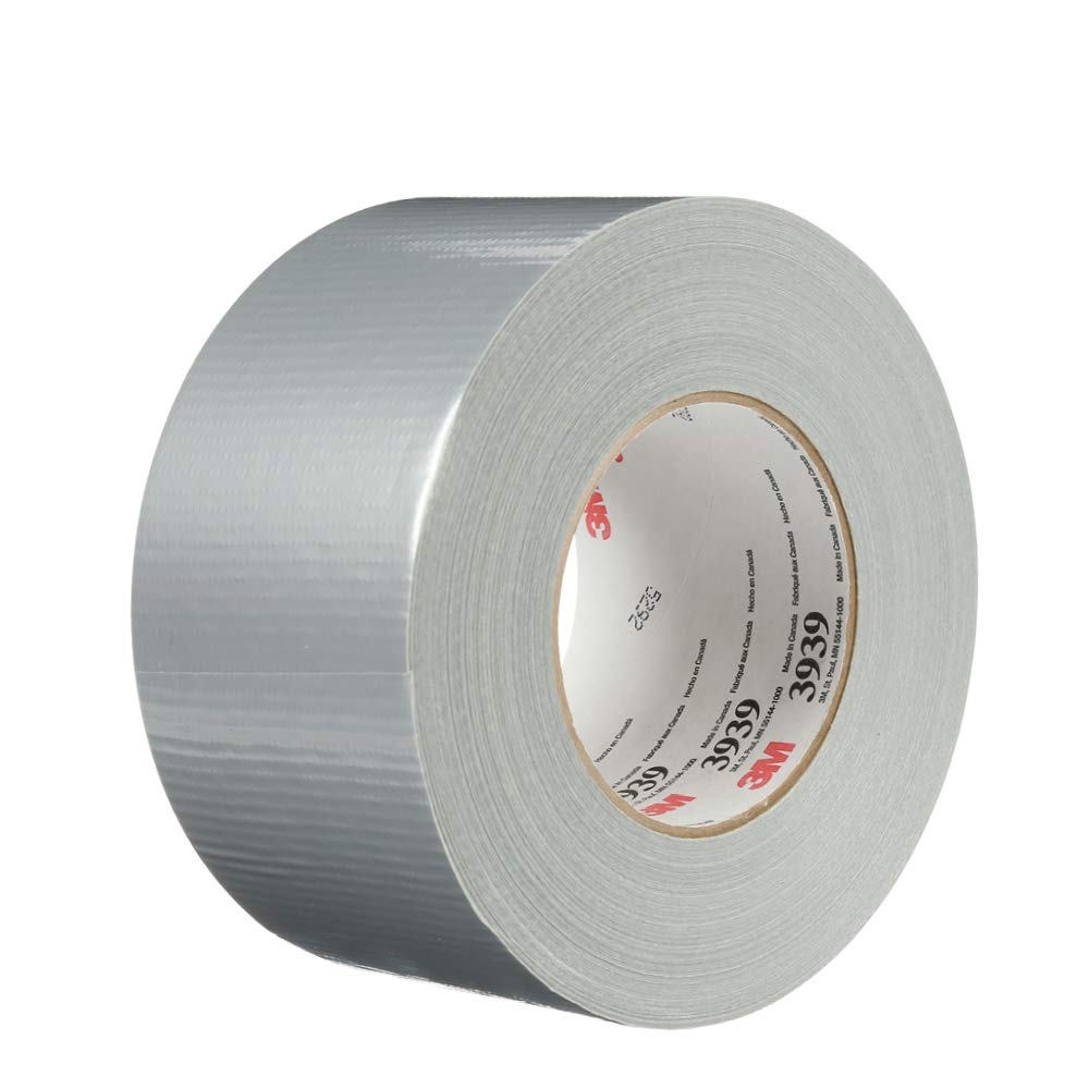 3M 3939 Heavy Duty Duct Tape, Silver, 2.83 in x 60 yd x 9.0 mil – Professional Grade Water-Resistant Duct Tape for Sealing, Holding, Bundling and Reinforcing, 12 Pack