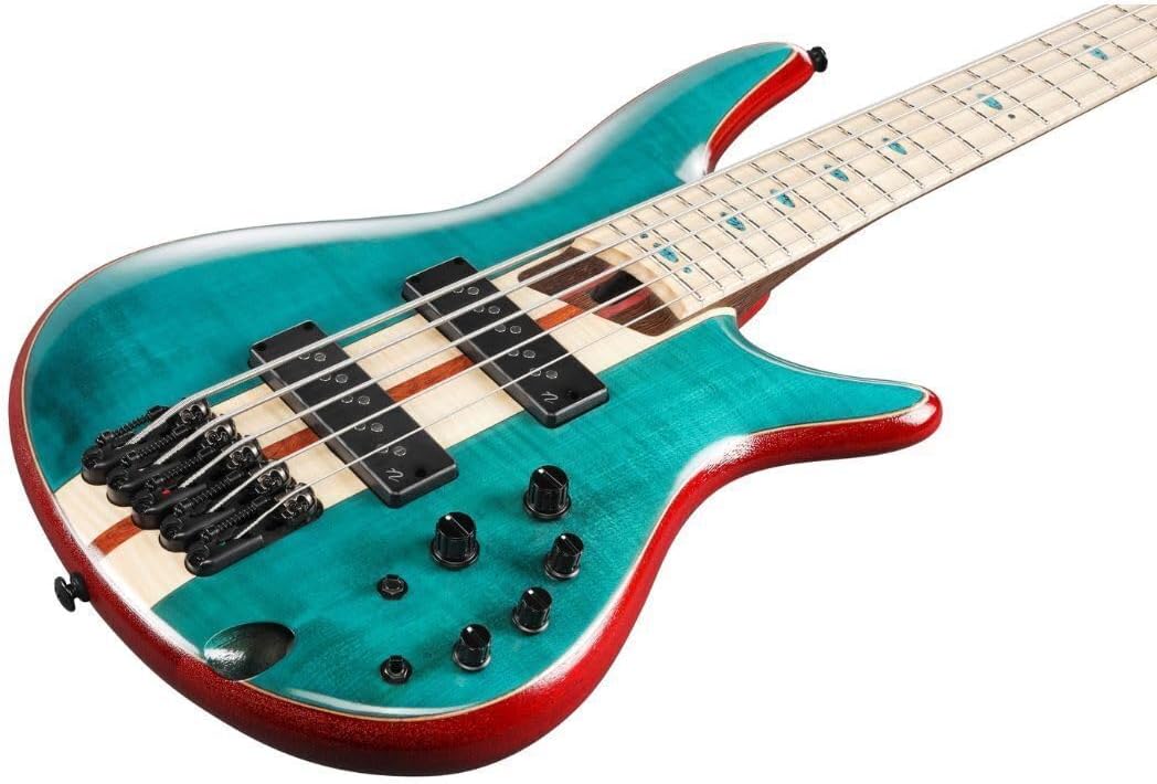 Ibanez SR Premium 5-string Electric Bass - Caribbean Green Low Gloss