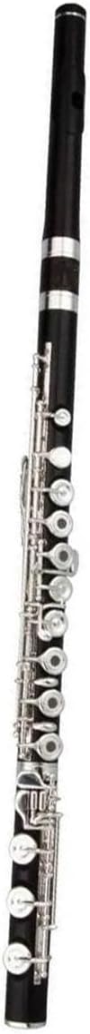 Professional Flute Instrument Ebony Flute 17 Holes Silver Plated Wood Professional Wind Instrument