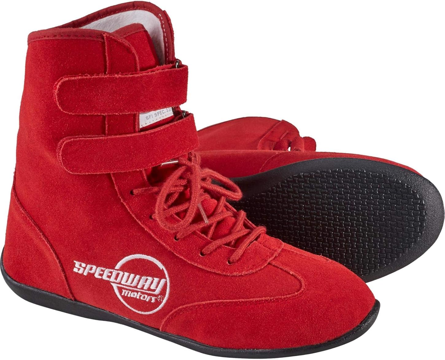 Speedway Motors Hightop Racing Shoes, SFI 3.3/5, Flexible Leather