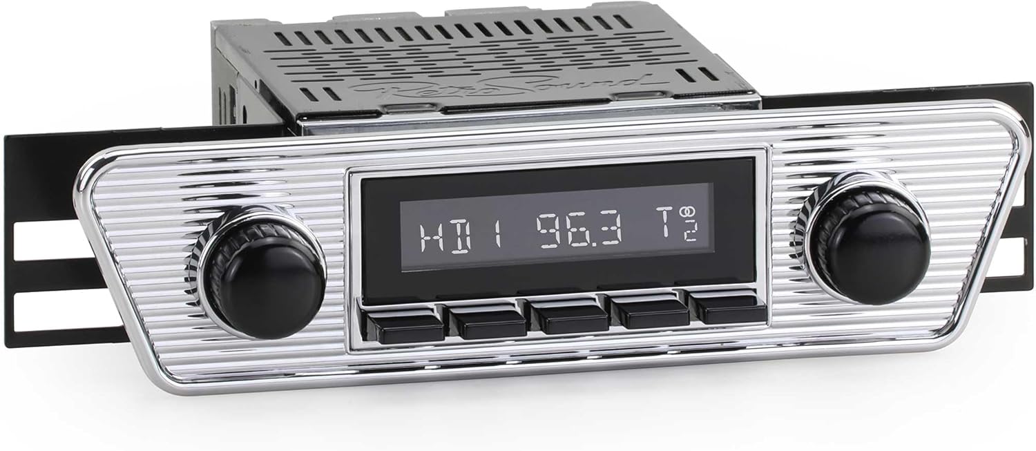 RetroRadio Compatible with 1955-73 Volkswagen Karmann GHIA Features Include Bluetooth, USB, AM/FM HCB-M2-306-36-76VW1