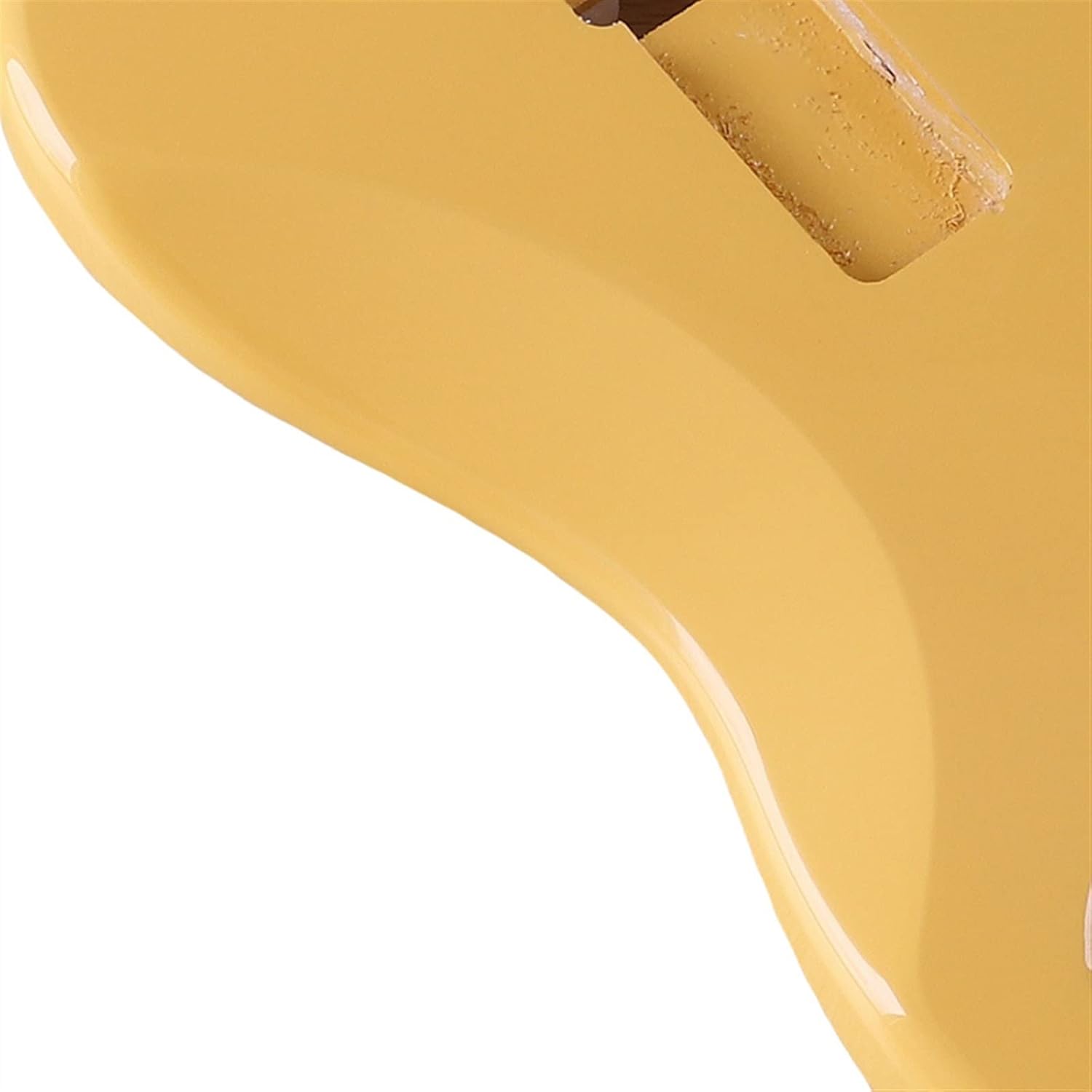 Yellow Electric Guitar Body Poplar Wood Guitar Barrel High Gloss Finish for Electric Guitar 5.6cm Pocket Width DIY Guitar Kit