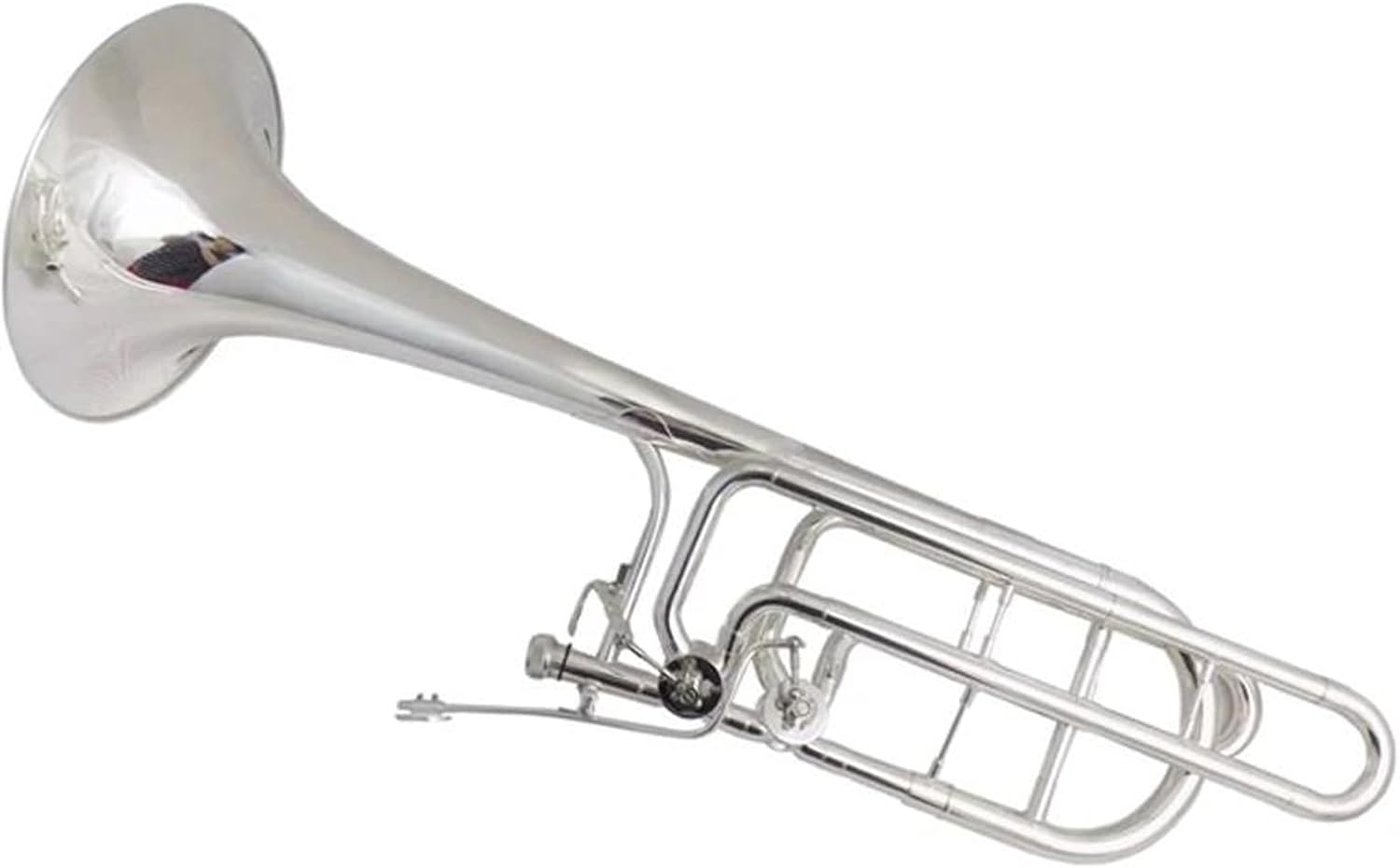 Professionals euphonium Bass Trombone Bb/F/Eb/D With Case Mouthpiece Silver Plated Trombone Musical Instruments Slide Trombones(Nickel plated)