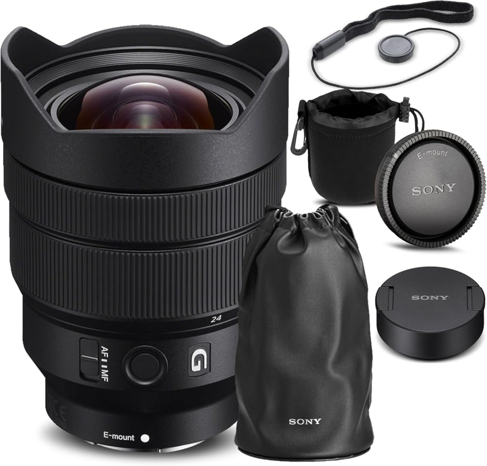 Sony FE 12-24mm f/4 G Lens (SEL1224G) + Lens Pouch + Lens Cap Keeper + Cleaning Kit + More (Renewed)