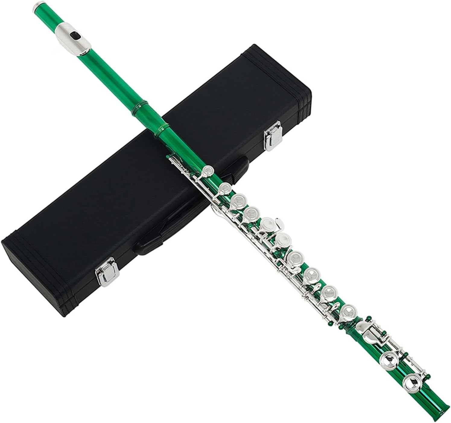 Flute Green 16 Holes C Tone Flute with E Key Woodwind Instrument Flute with Box Flutes Musical Instruments