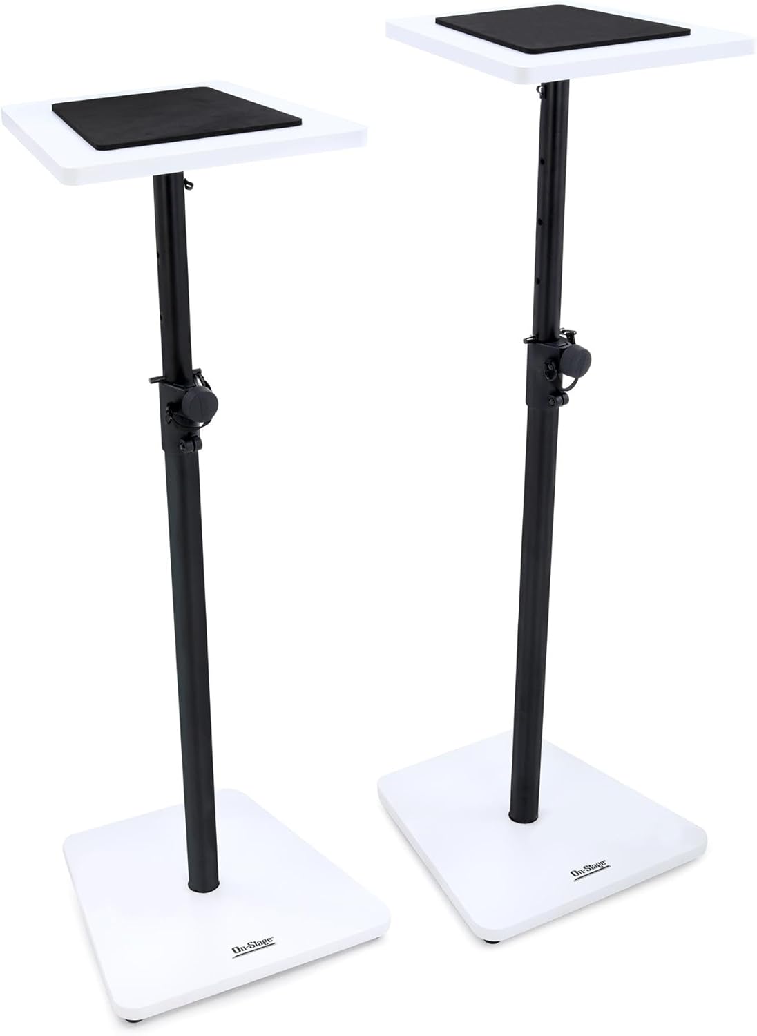 On-Stage SMS7500W Studio Monitor Stands, White