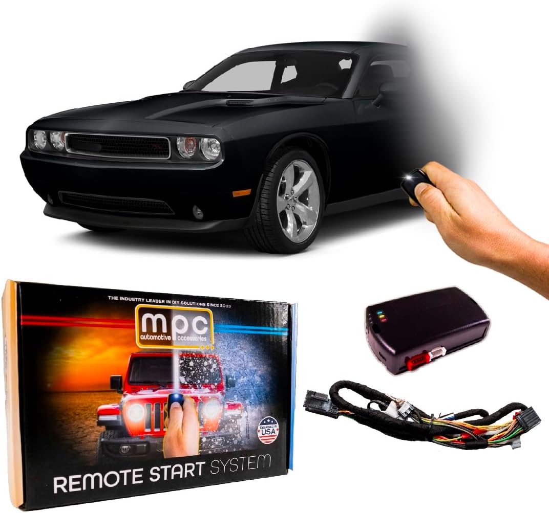 MPC Factory Remote Activated Start Compatible with 2008-2014 Dodge Challenger |Gas| |Key-to-Start| Plug N Play - Uses Factory Remotes - Premier USA Based Tech Support