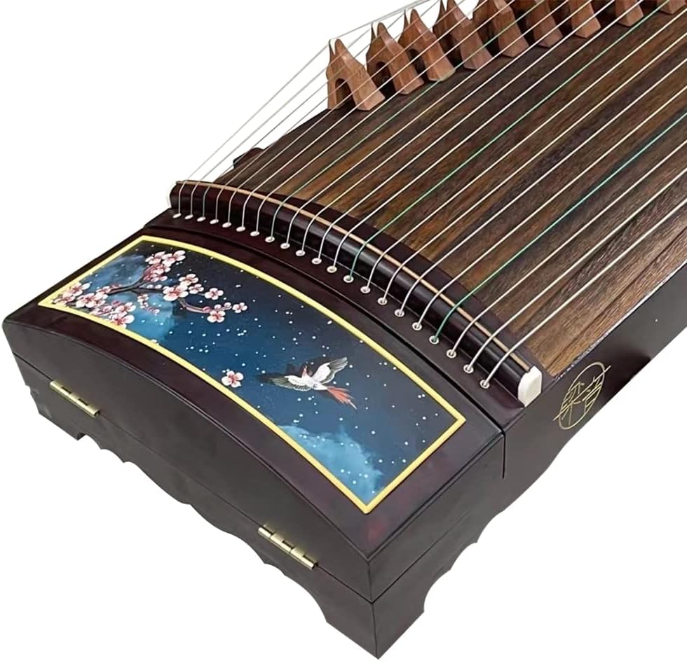 OrientalMusicSanctuary FULL SIZED BlackSandalwood Veneer Guzheng - LUNAR WINGS
