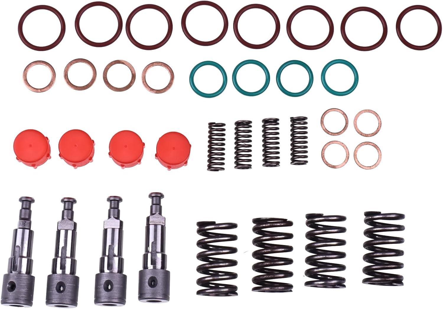 ZTUOAUMA Fuel Injection Pump Rebuild Kit Compatible With Kubota 4-Cylinder V Series Engine V1903 V2003 V2203 V2403 Mini Excavator KX161 KX121 and Bobcat Skid Steer Loaders