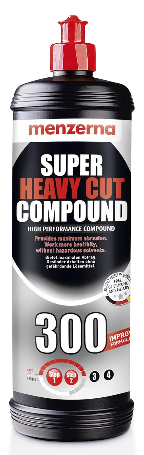 Menzerna Super Heavy Compound 300 Improved Formula 32oz Automotive Polishing Compound Gray