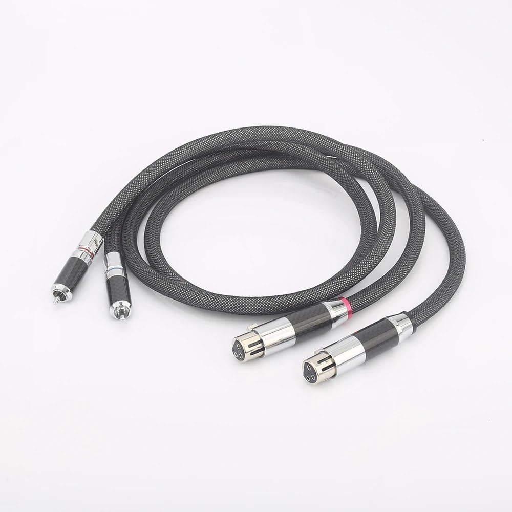 Silver Plated RCA to XLR Female Audio interconnect Cable HiFi(RCA to XLR Male,0.5m)