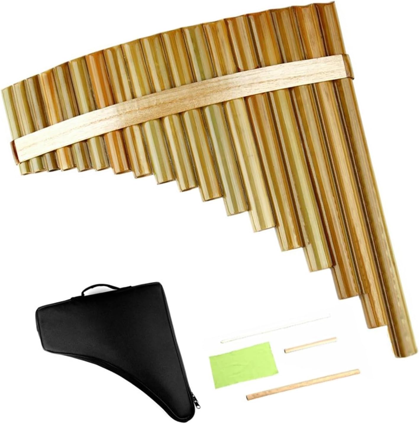 pan flute for beginners 18 Pipes F Key Pan Flute Woodwind Instrument Chinese Traditional Musical Instrument Pan Flute (Color : Right hand)