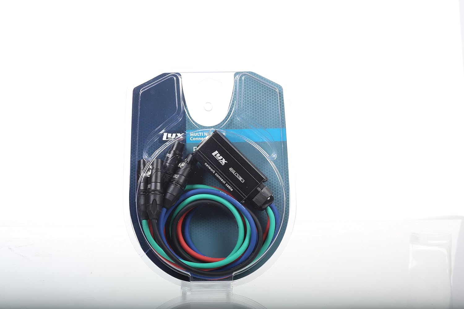 LyxPro 4-Channel XLR to Single Ethercon 25' Cat6 Cable Multi Network Snake for Stage & Recording Studio AES & DMX Channels