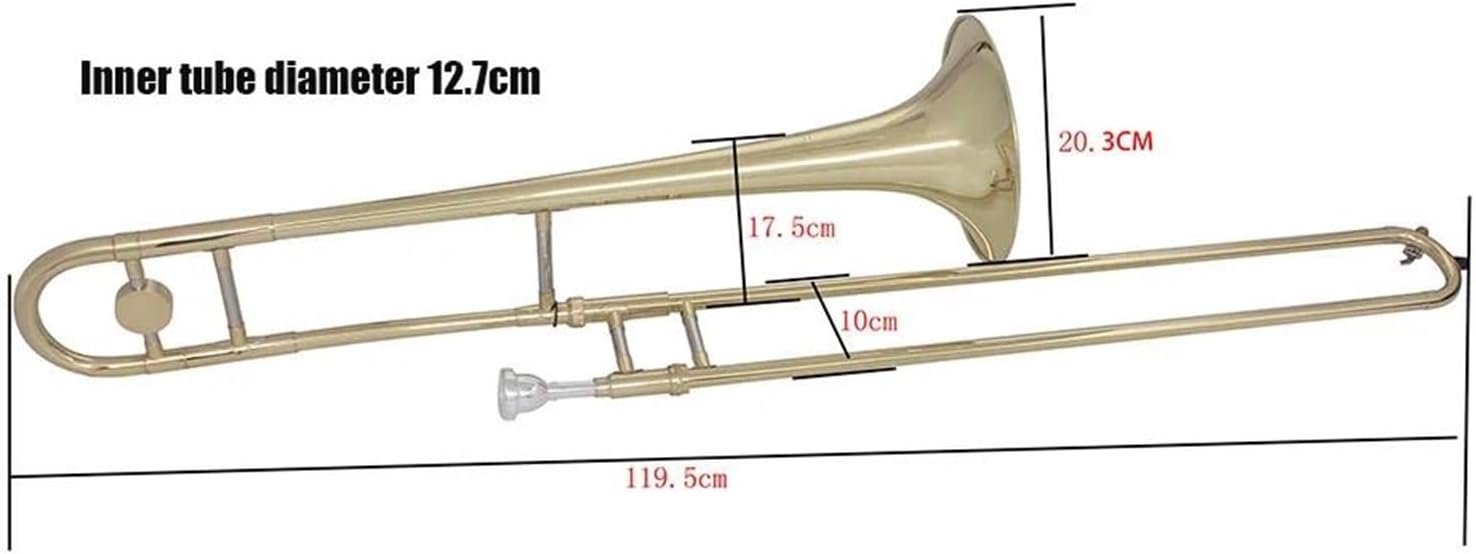 Professionals euphonium Professional Bb Alto Trombon Lacquered Gold Trombone B Flat Brass Trombone With Box Cloth Musical Instrument Parts