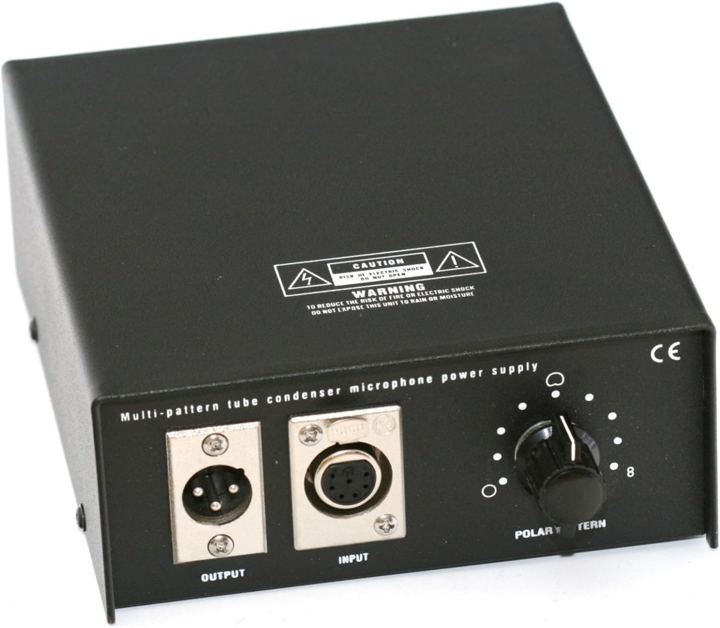 Apex Apex460B Large Diaphragm Multi-Pattern Tube Studio Condenser Microphone with Omnidirectional, Cardioid, Figure-8 Patterns, Shock Mount Clip