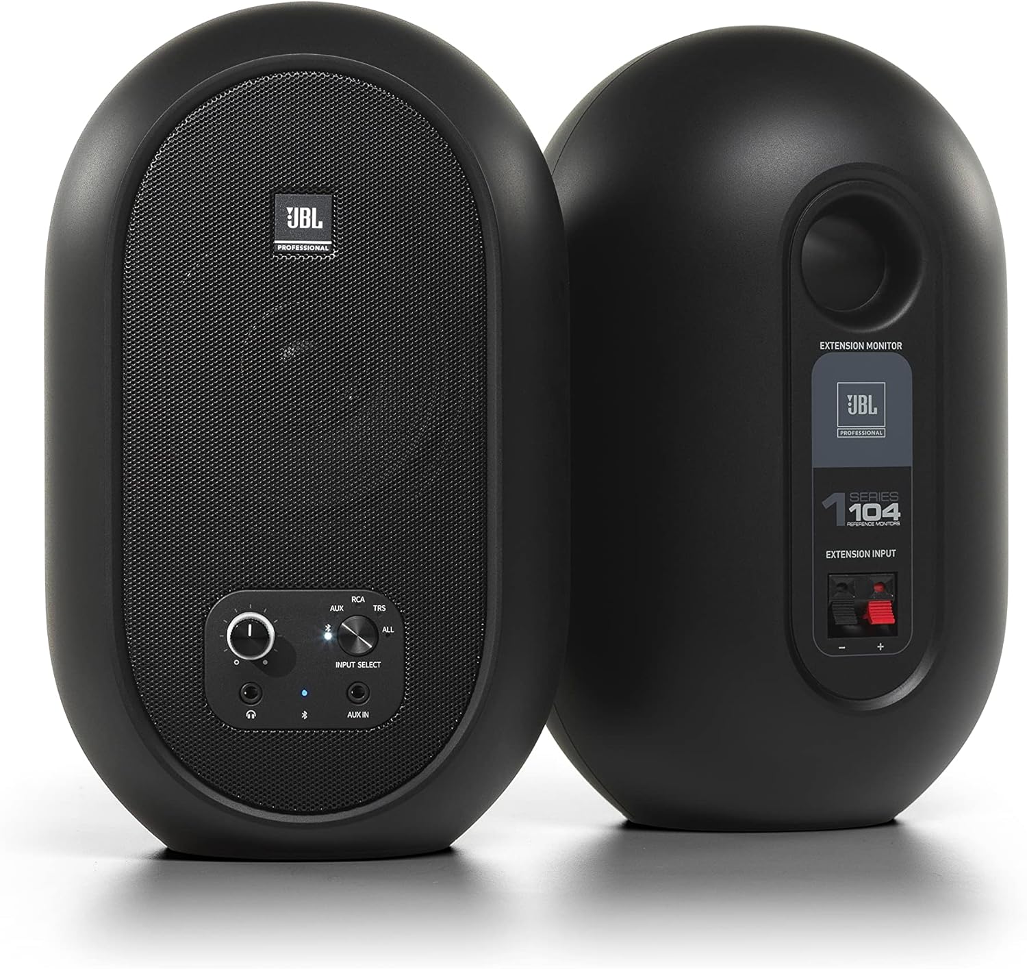 JBL Professional 1 Series 104-BT Compact Desktop Reference Monitors with Bluetooth, Black, Sold as Pair, 4.5-inch Speaker