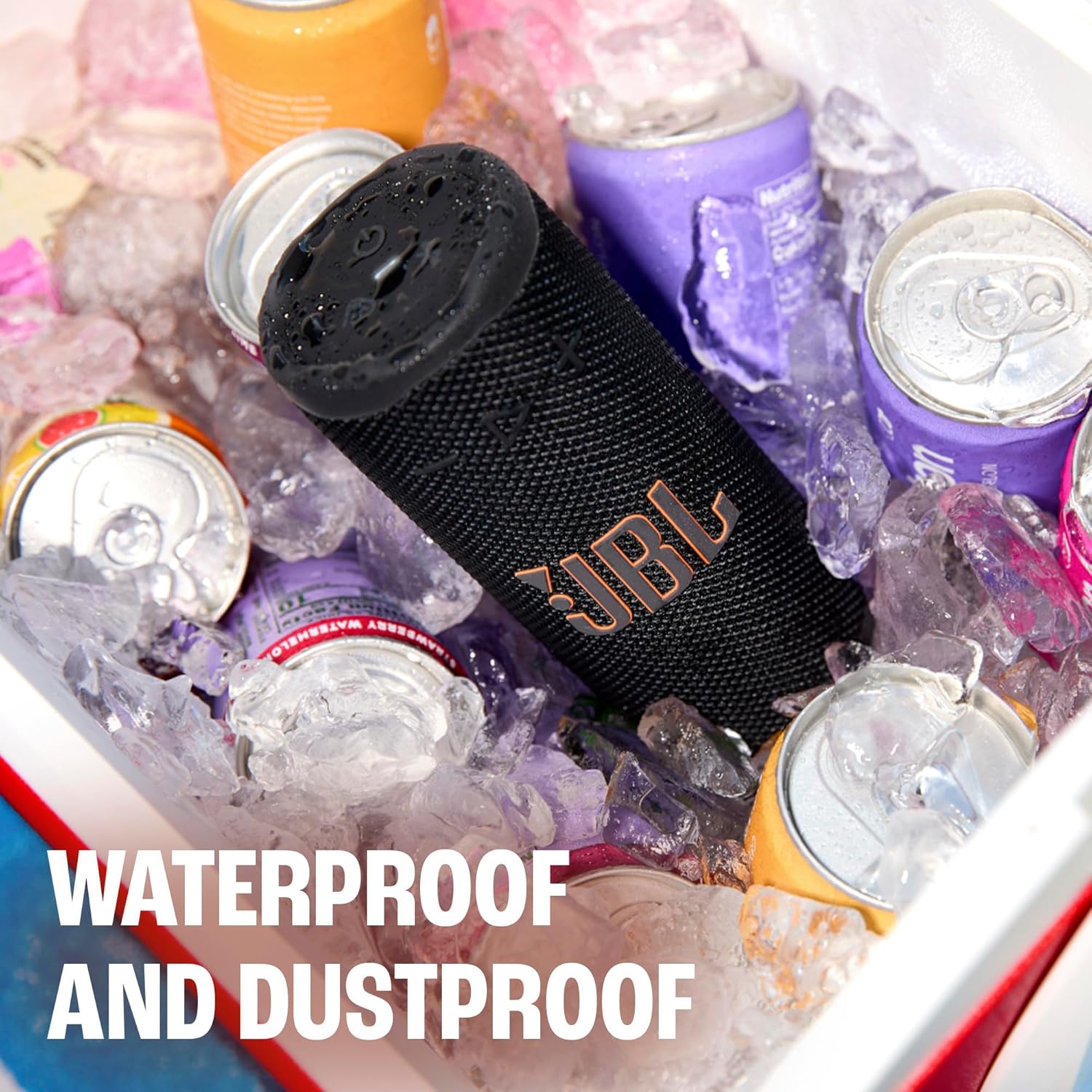 JBL Grip - Compact Bluetooth Speaker with Bold JBL Pro Sound and Ambient Light, up to 14 Hours of Playtime, Water, Dust and Drop-Proof (IP68), & Multi-Speaker Connection with Auracast™ (Black)